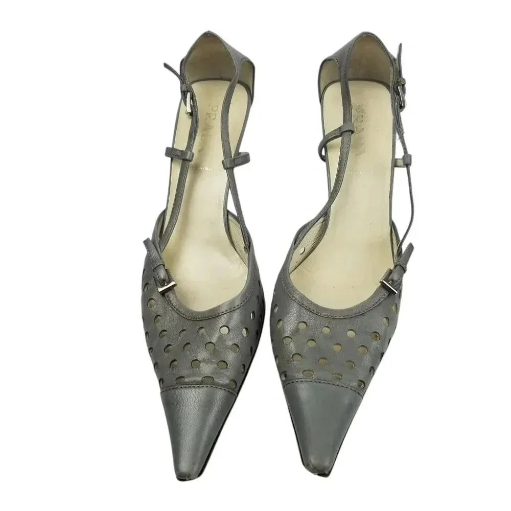 Prada Gray Women's Heels - Picture 1 of 11
